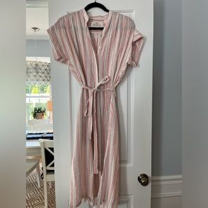 Trovata Birds of Paradis Astrid Striped Midi Dress